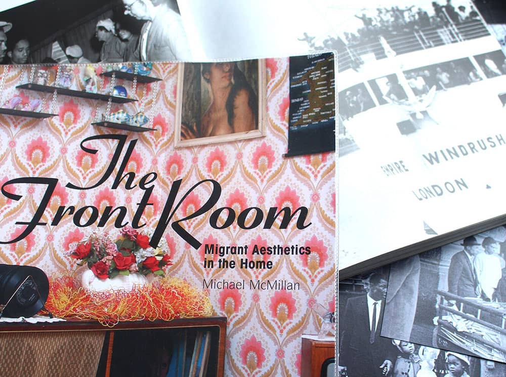 The front cover of  Michael McMillan's book, The Front Room: Migrant Aesthetics in the Home 