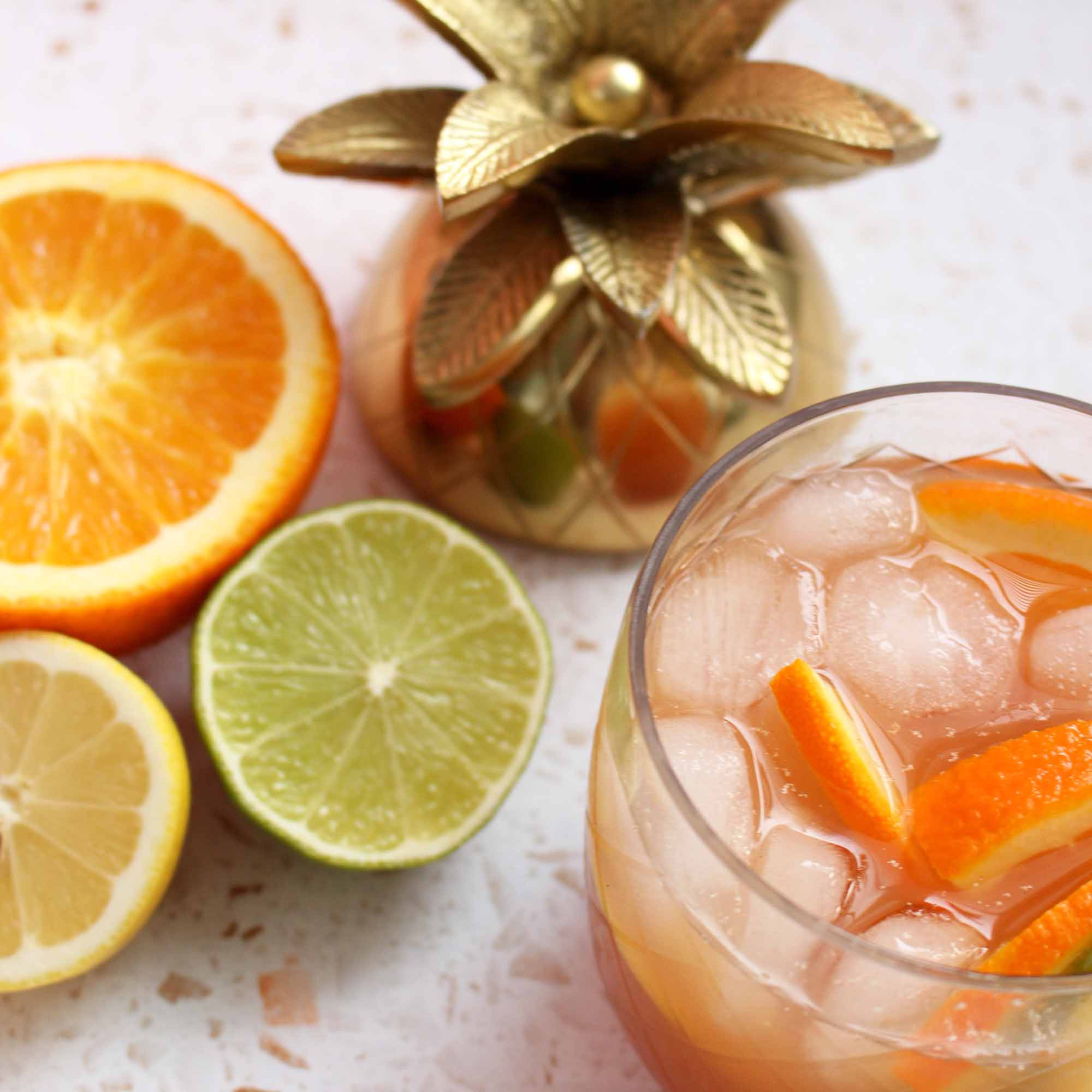 Easy Large Batch Rum Punch Inspired by the Turks and Caicos