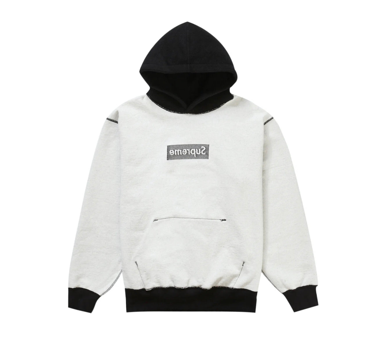 Supreme Inside Out Box Logo Hooded Sweatshirt Black