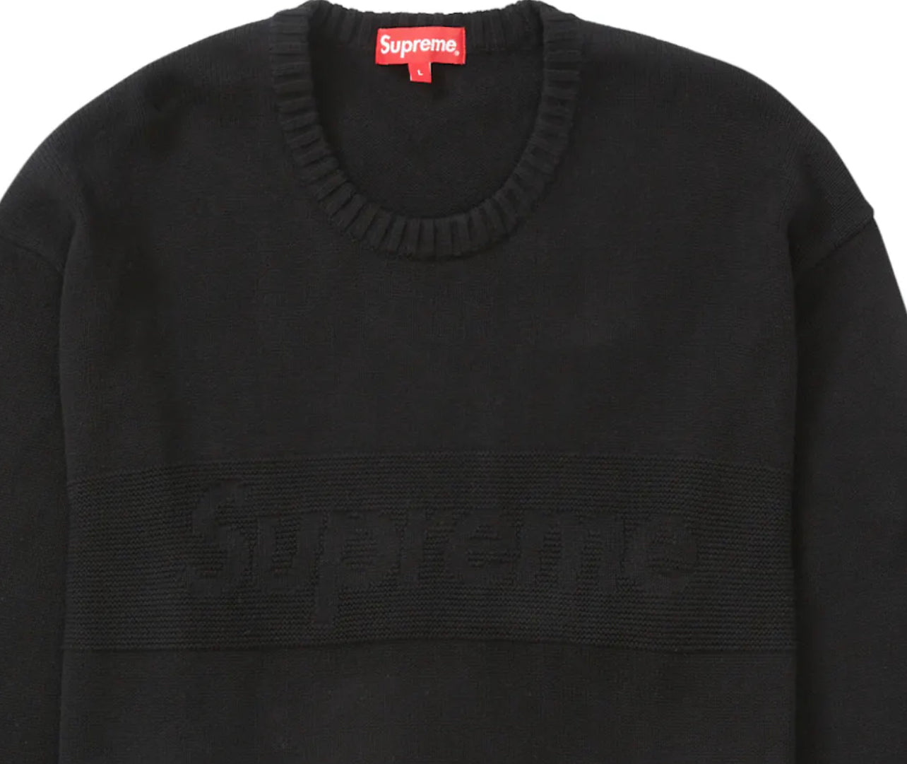 Supreme Tonal Paneled Sweater Black