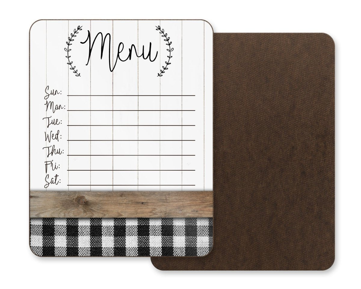 Weekly Menu Cutting Board, Dry Erase Menu Board, Meal Planner, Kitchen  Decor 