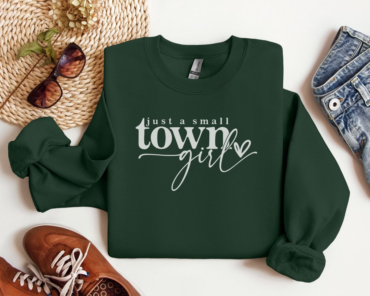 Just a Small Town Girl Sweatshirt Plus Size Clothing Available