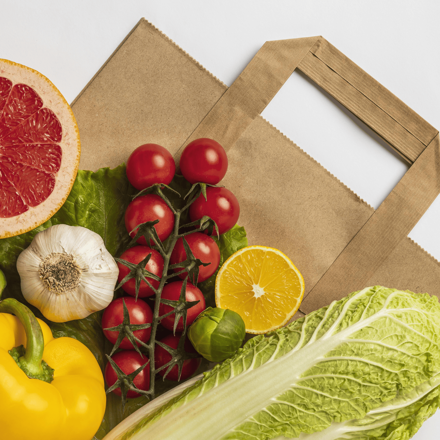 Brown Paper Party Bag for Fresh Foods