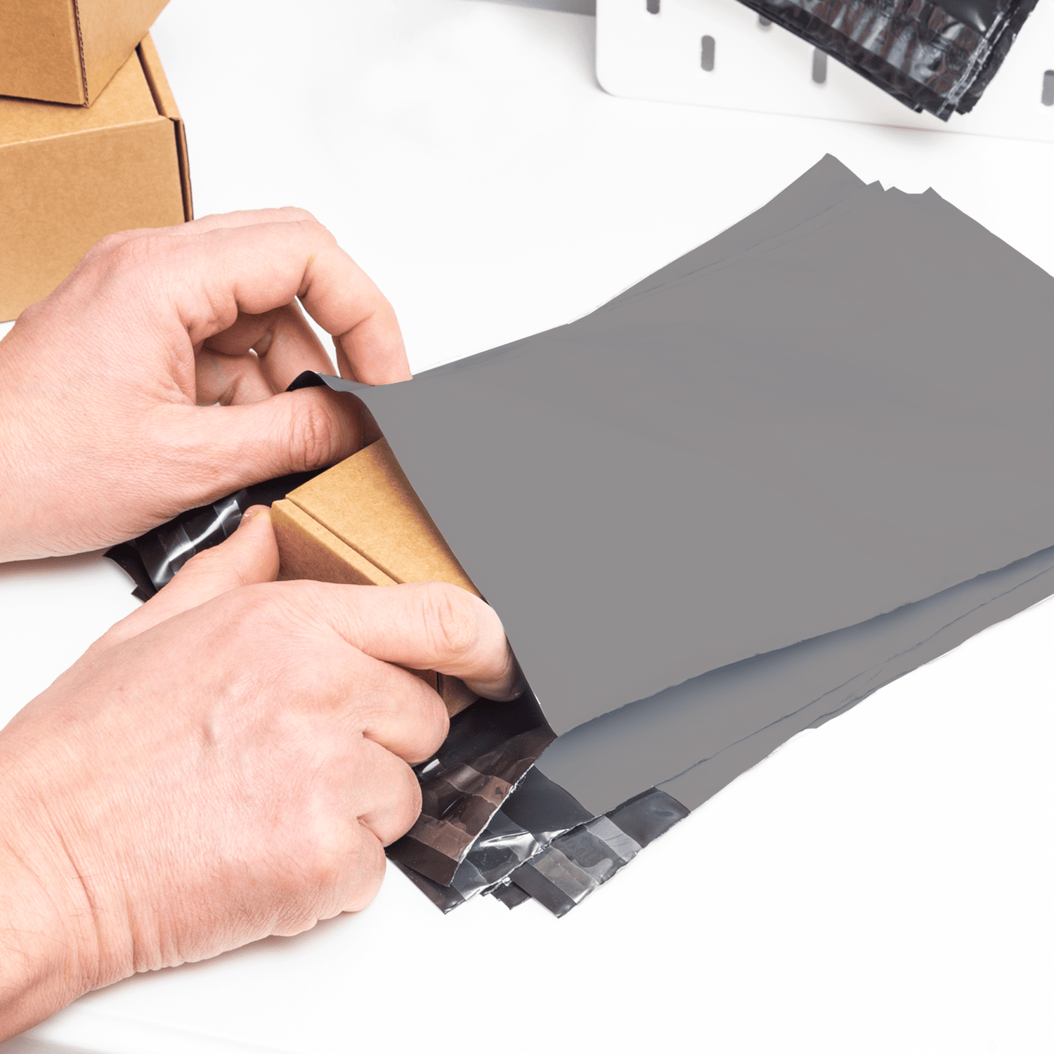 Grey mailing bags are a great choice when shipping internationally