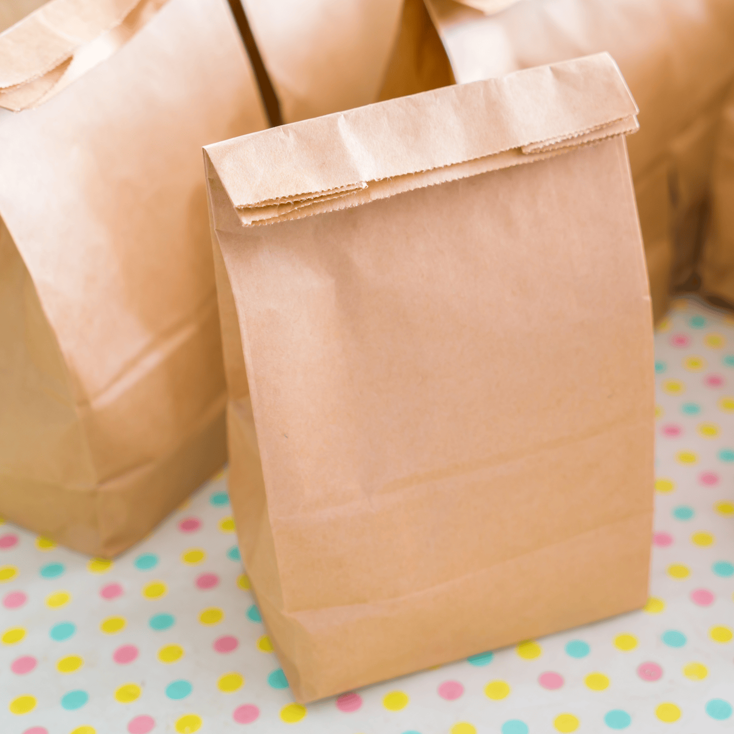 Brown kraft paper bags made from sustainable recycled paper