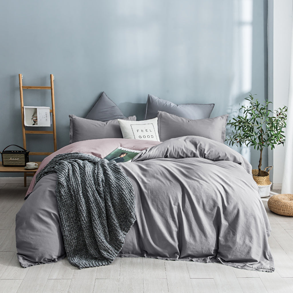 washed cotton duvet cover set