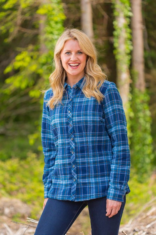 Lee Valley Collar Fleece Lined Flannel Unisex Shirt Red & Black Check