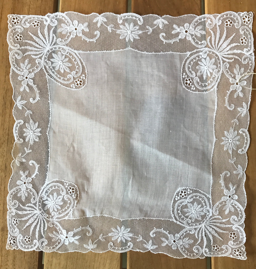 linen lace handkerchief