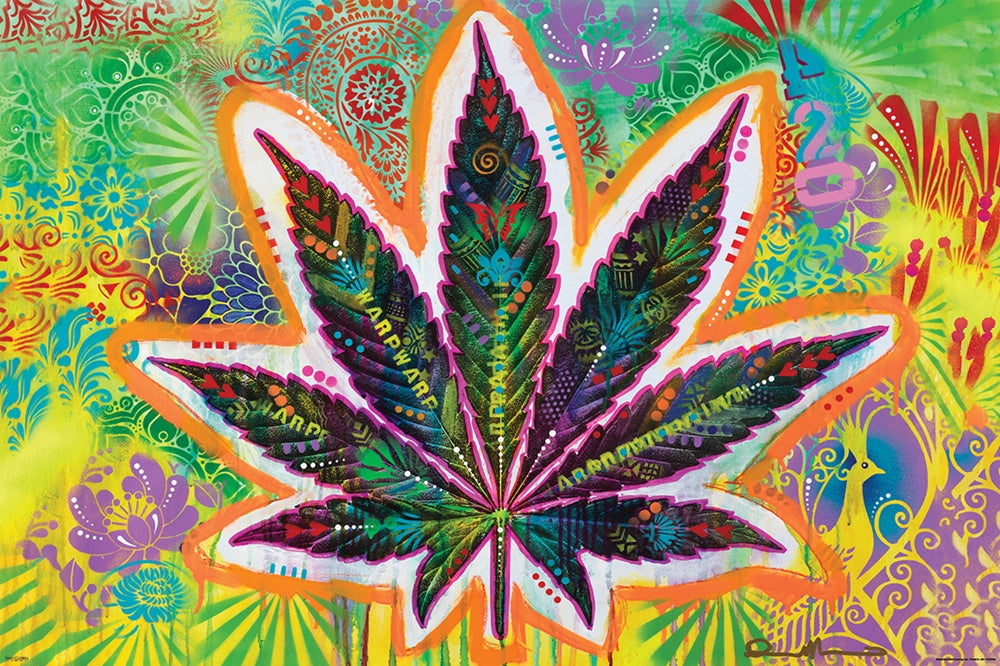 trippy weed art wallpaper