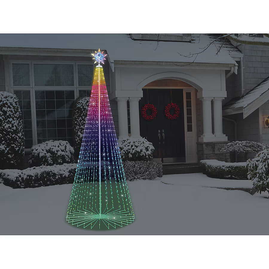 6ft tree light IP44 5V/2A UL transformer, IR controller + 32button IR remote, 10' lead cable RGB