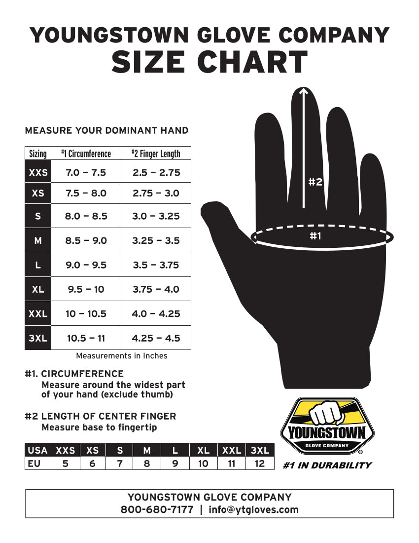 Youngstown Glove Size Chart