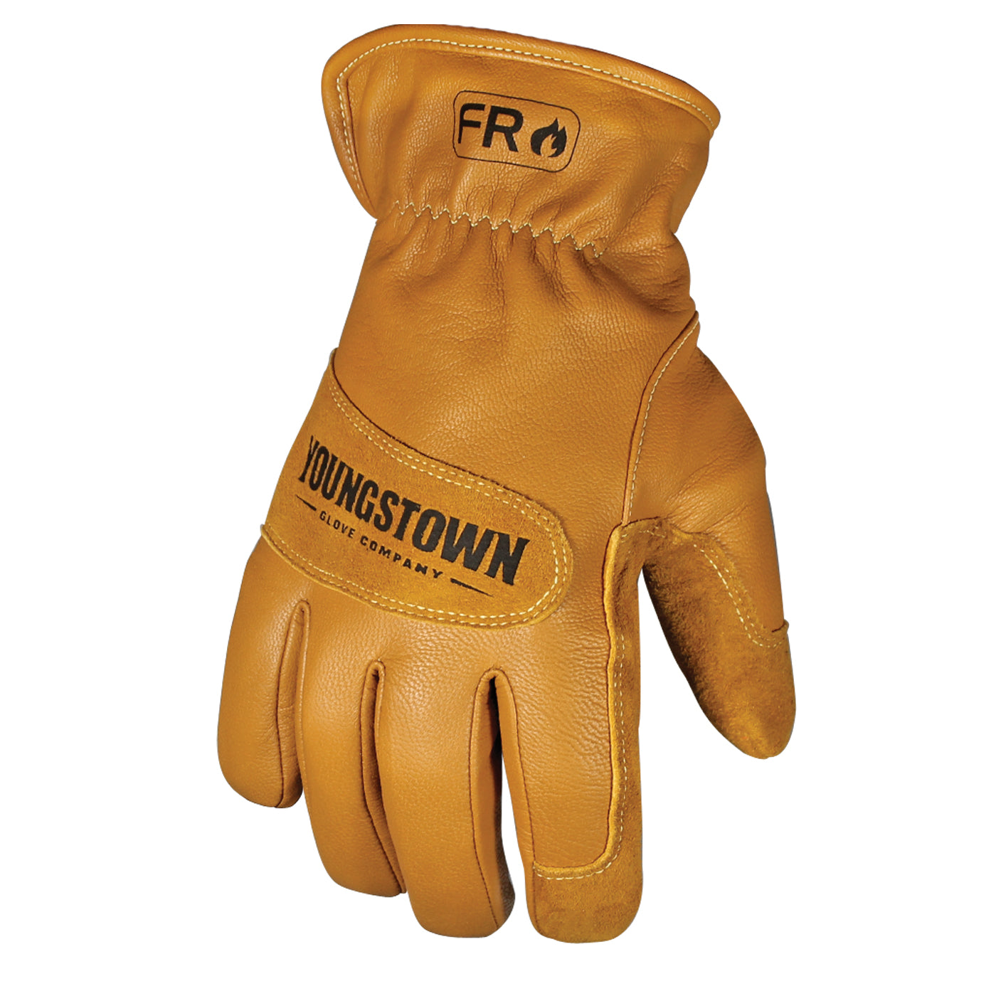 Youngstown Glove Co Mechanics Gloves,Leather,Blk/Tan,L,PR 12-3270-80-L