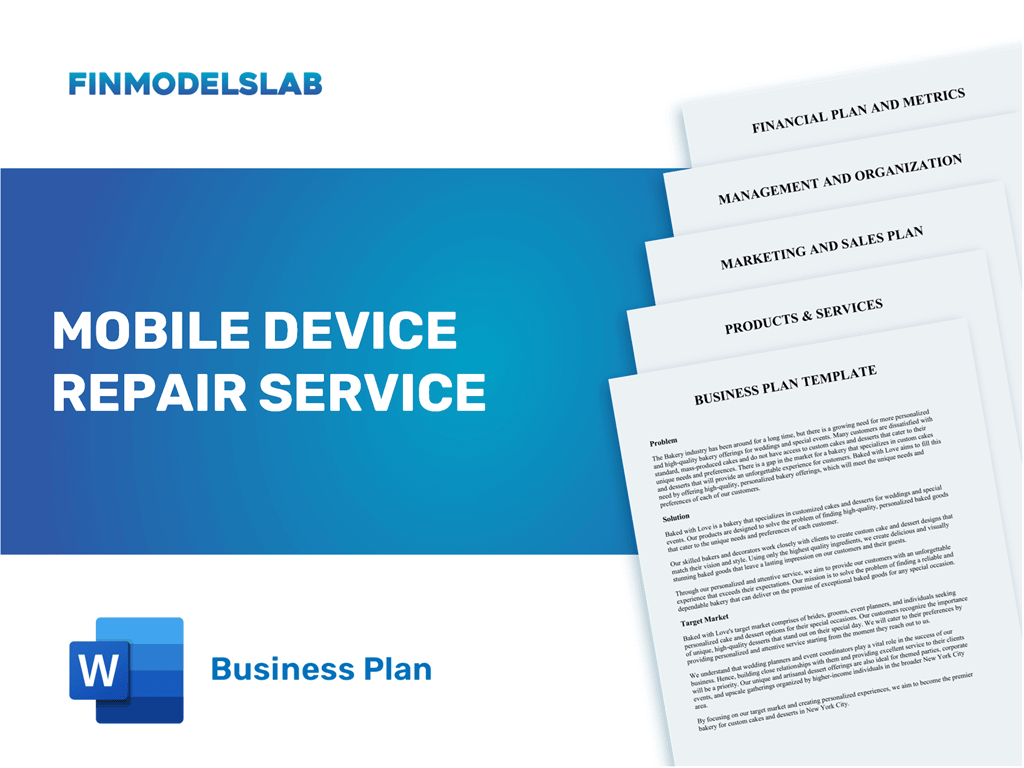 mobile repair business plan