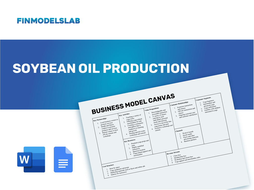 soybean oil production business plan