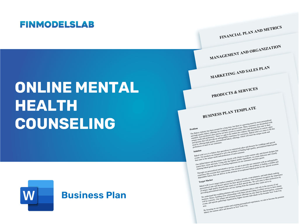 online counseling business plan