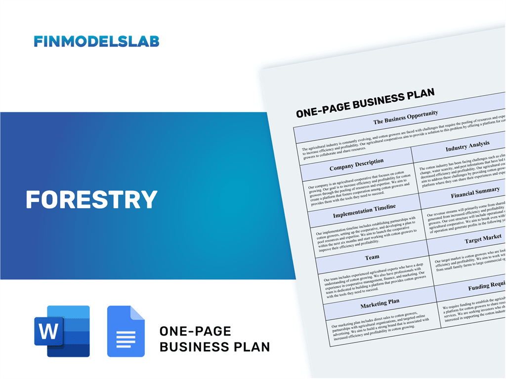 business plan for forestry