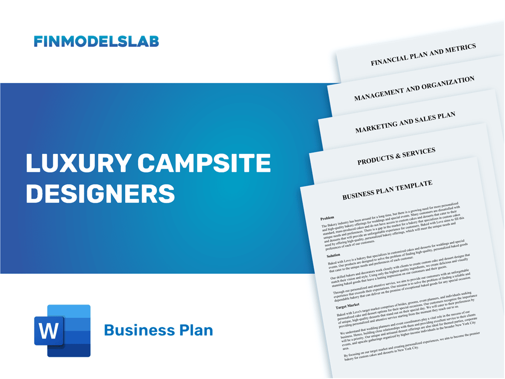 campsite business plan sample