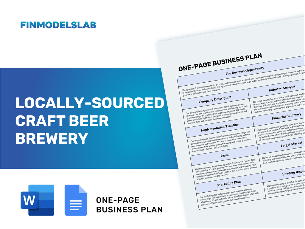 business plan for a craft beer