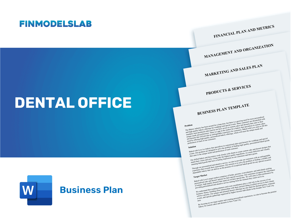 Dental treatment plan for a patient 