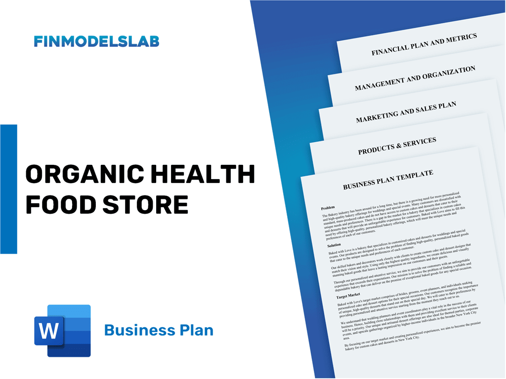 organic food store business plan sample
