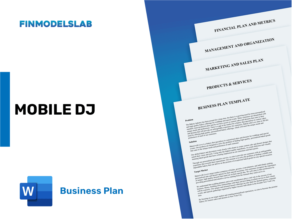 mobile dj business plan template