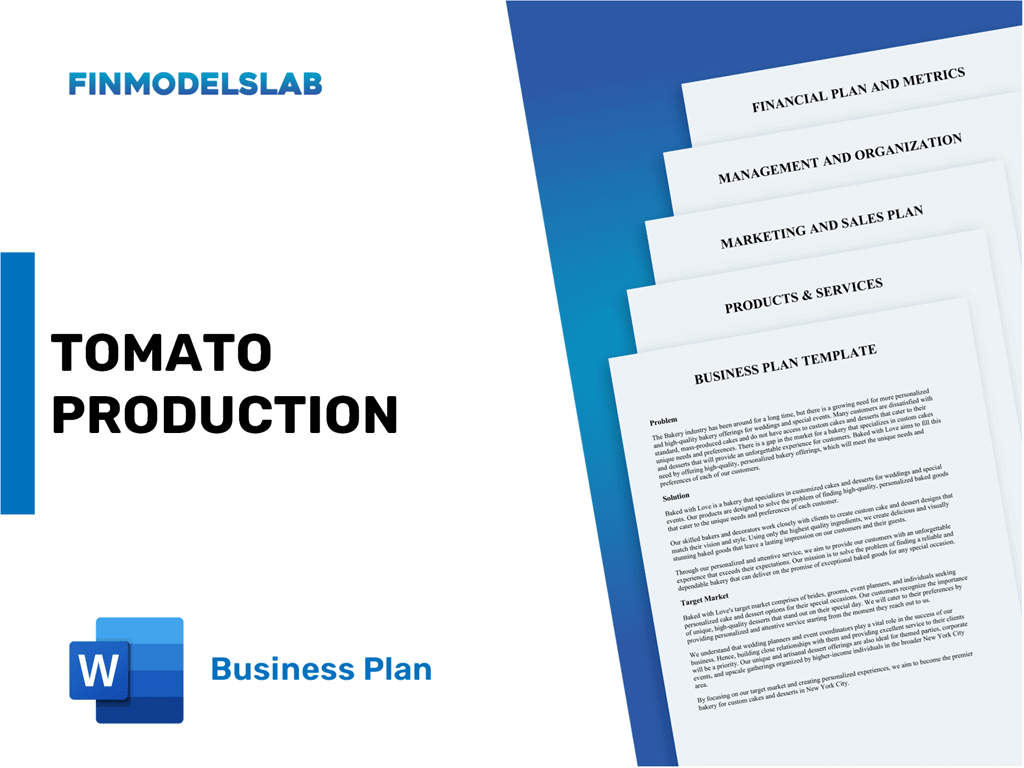 business plan for tomato production