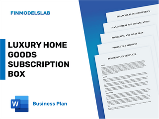 Excel financial model