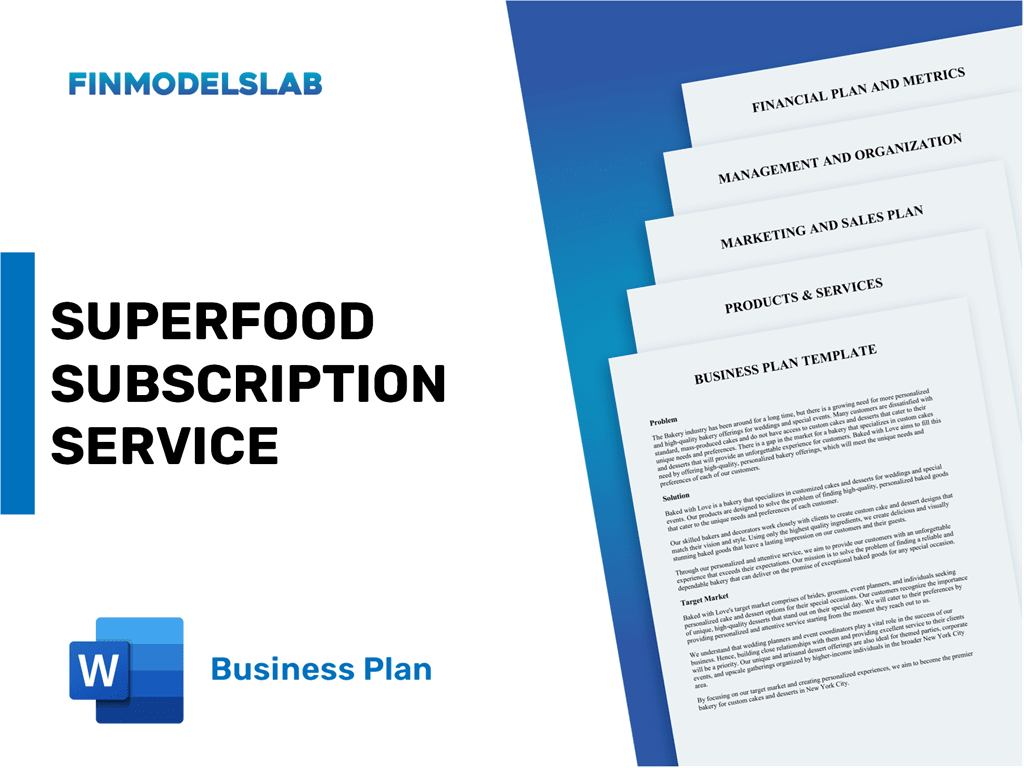 Excel financial model