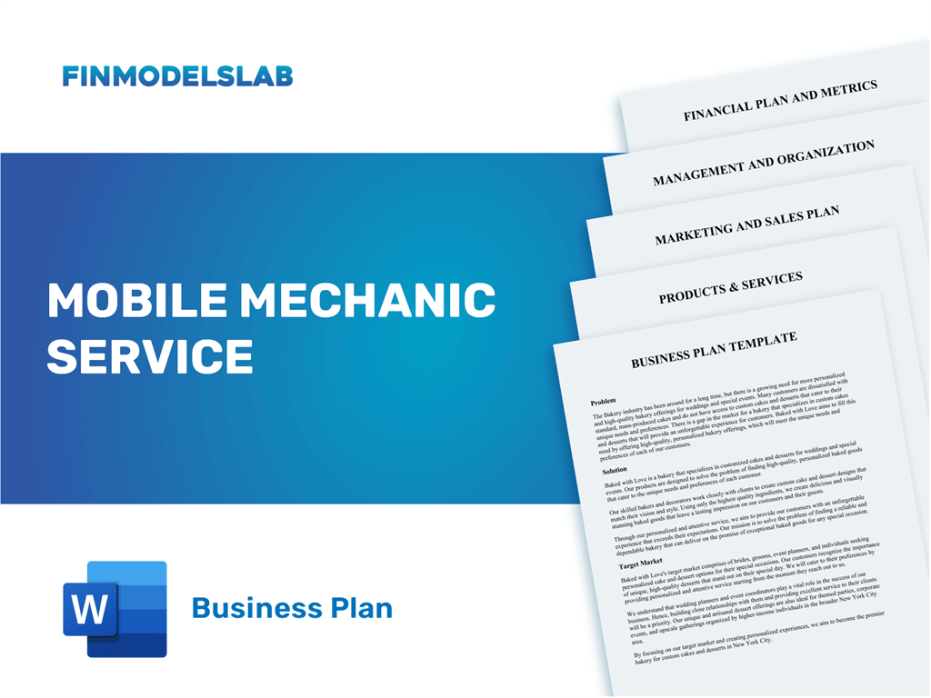 mobile auto mechanic business plan