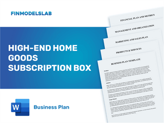 Excel financial model