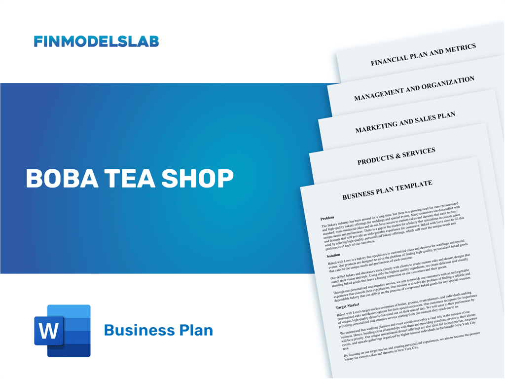 business plan for boba tea shop
