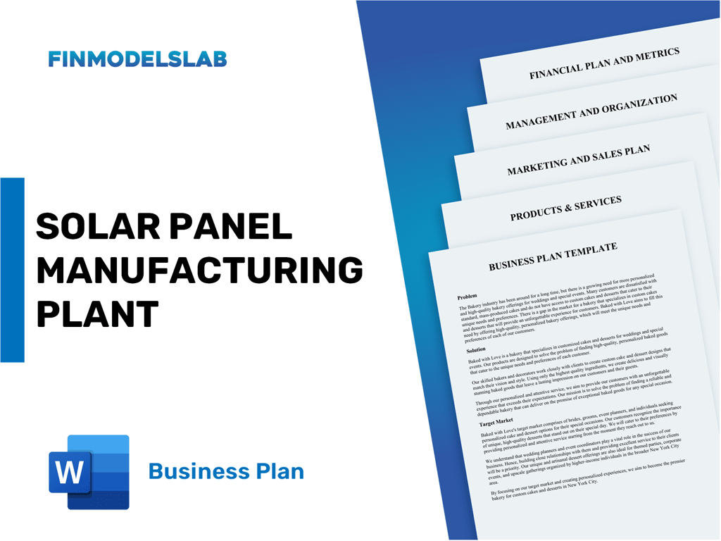 solar panel manufacturing plant business plan pdf in india