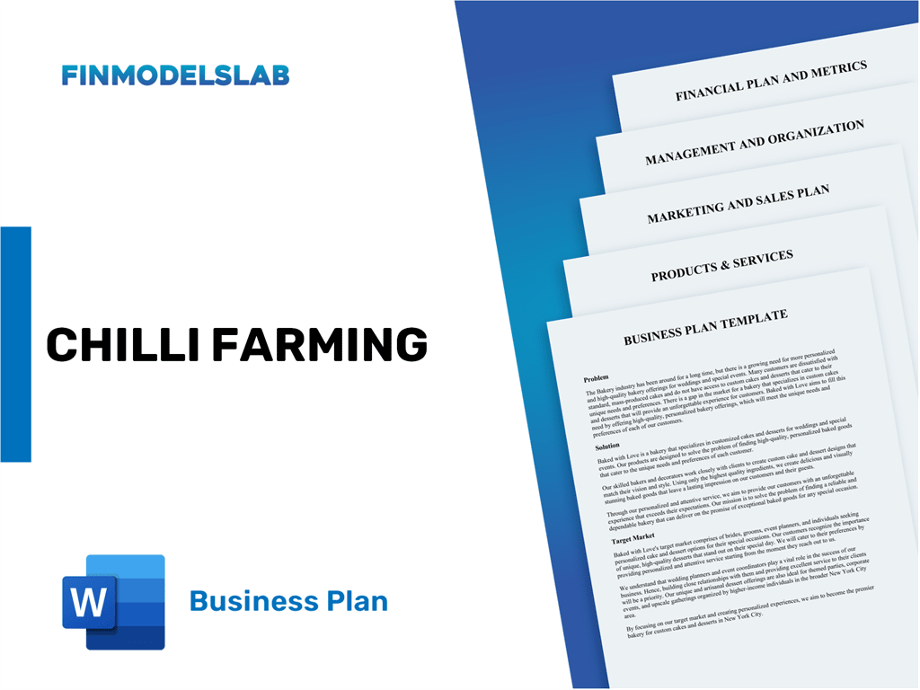 chilli farming business plan pdf