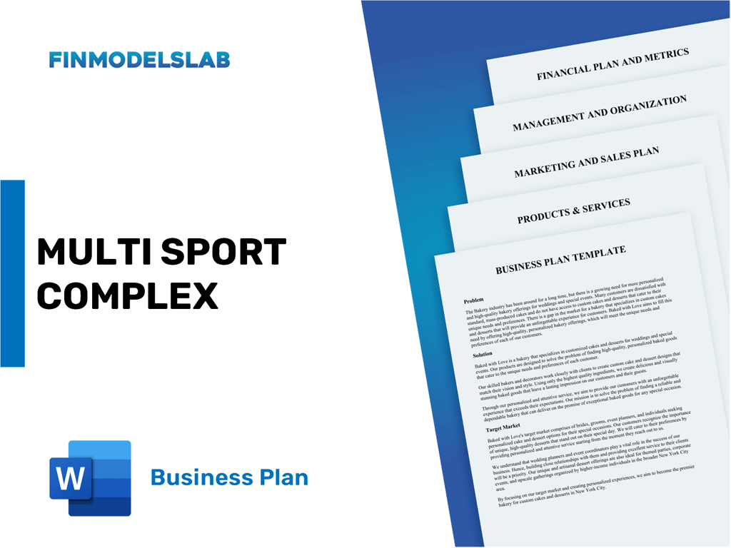 multi sport complex business plan pdf
