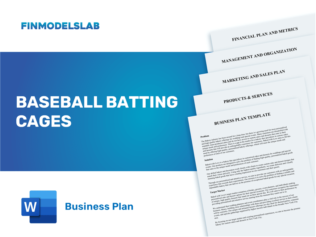 business plan for batting cage facility