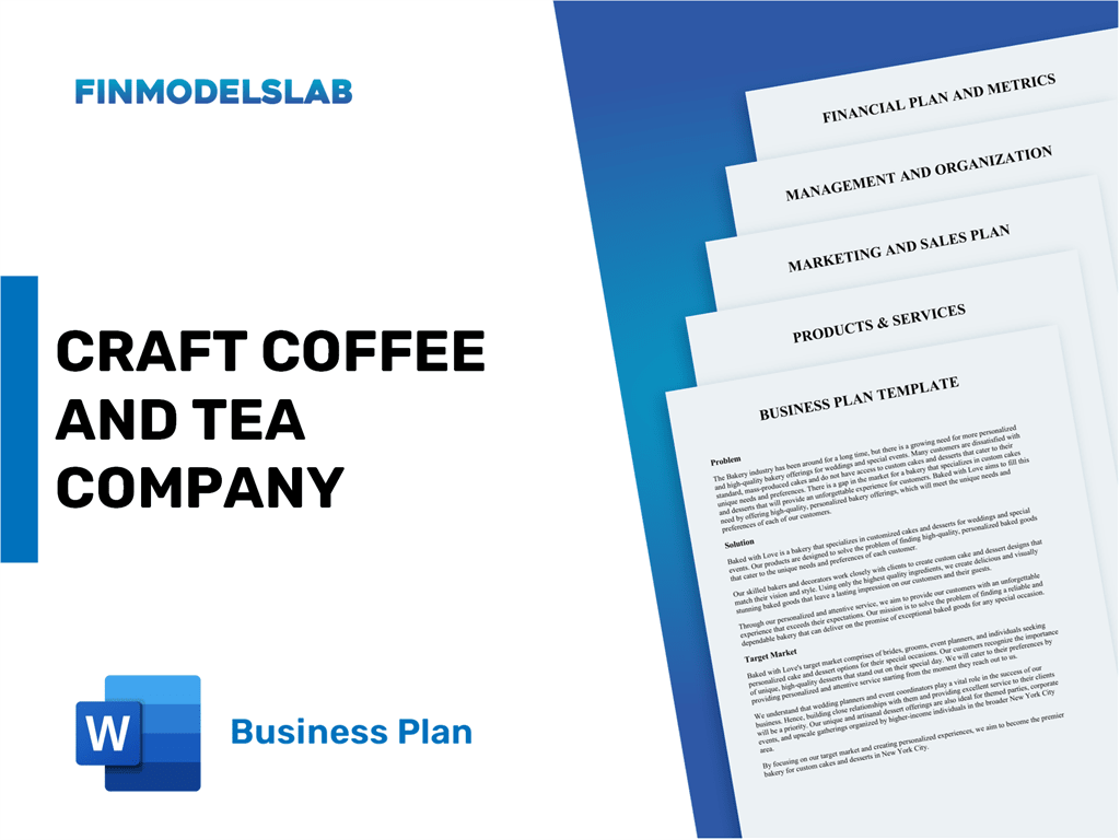 tea company business plan template