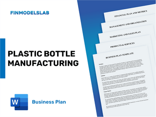 plastic bottle manufacturing business plan pdf