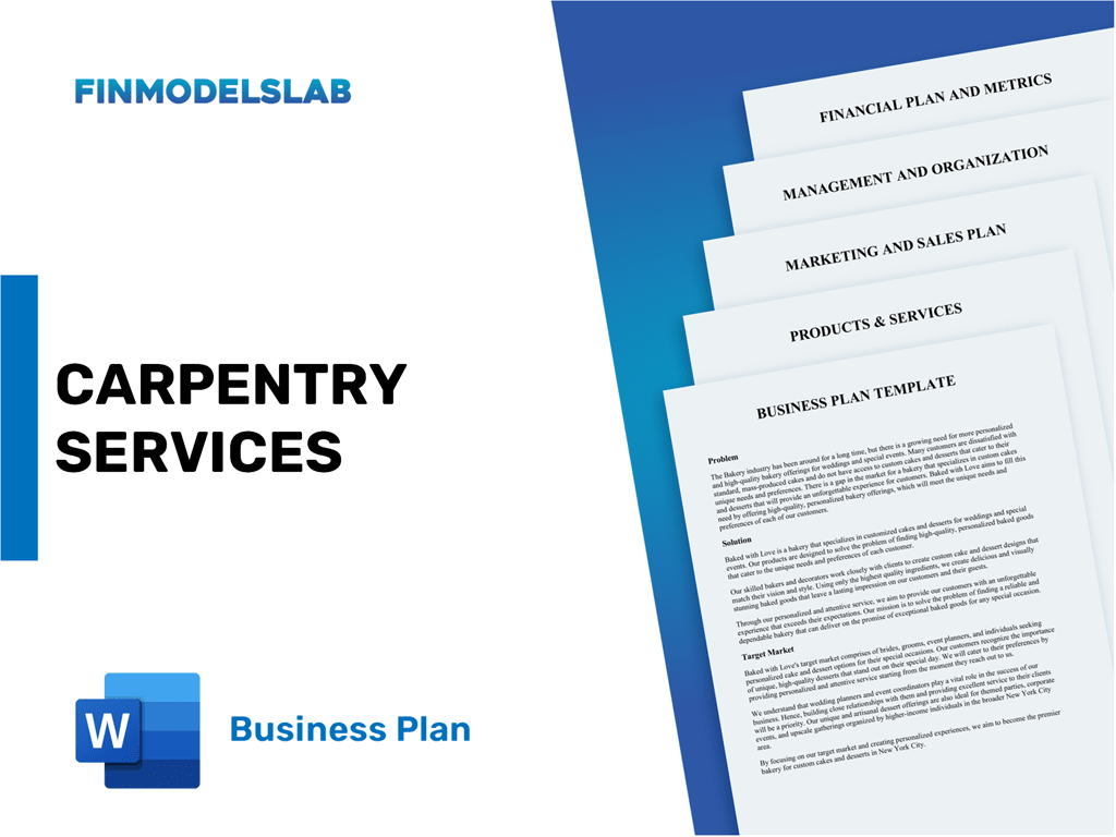 business plan carpentry pdf