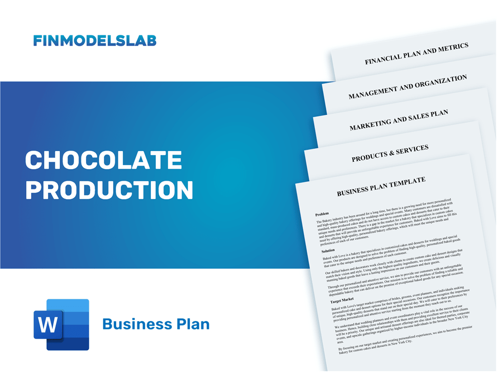 homemade chocolate business plan pdf