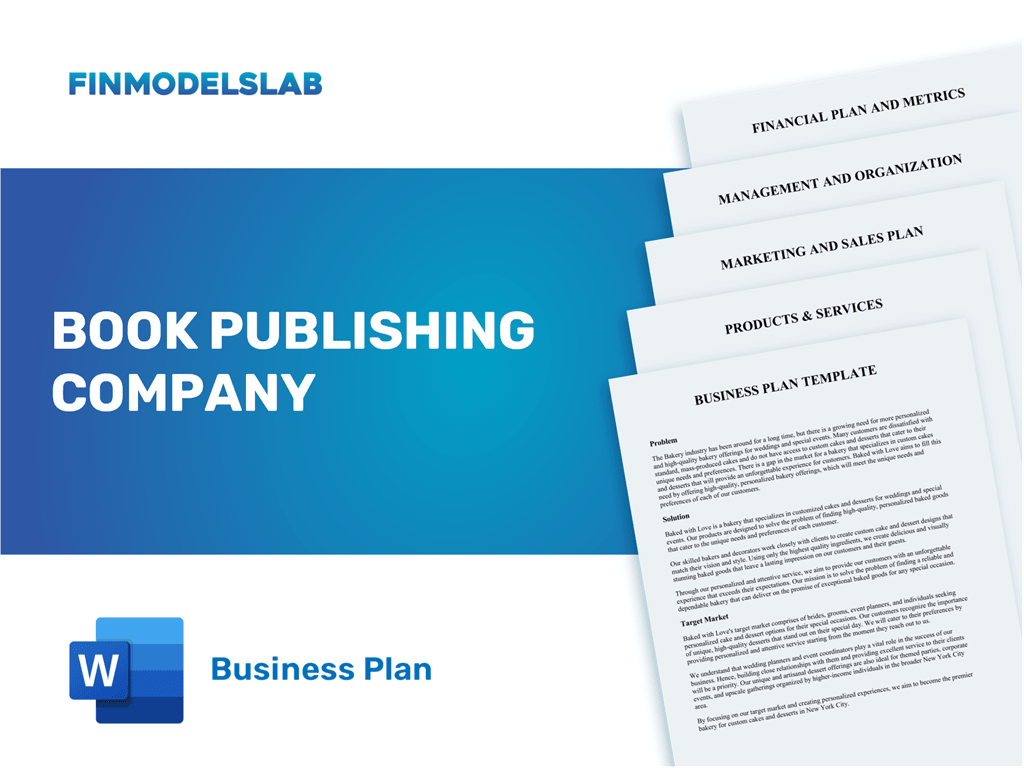 book publishing company business plan pdf