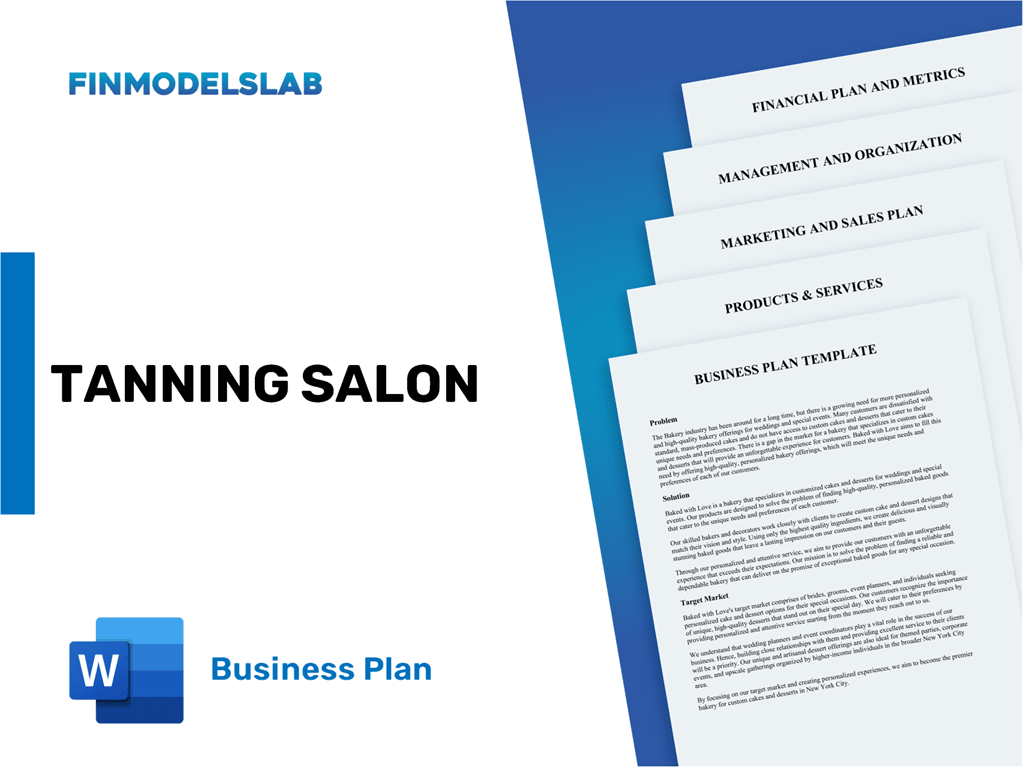 business plan for a tanning salon