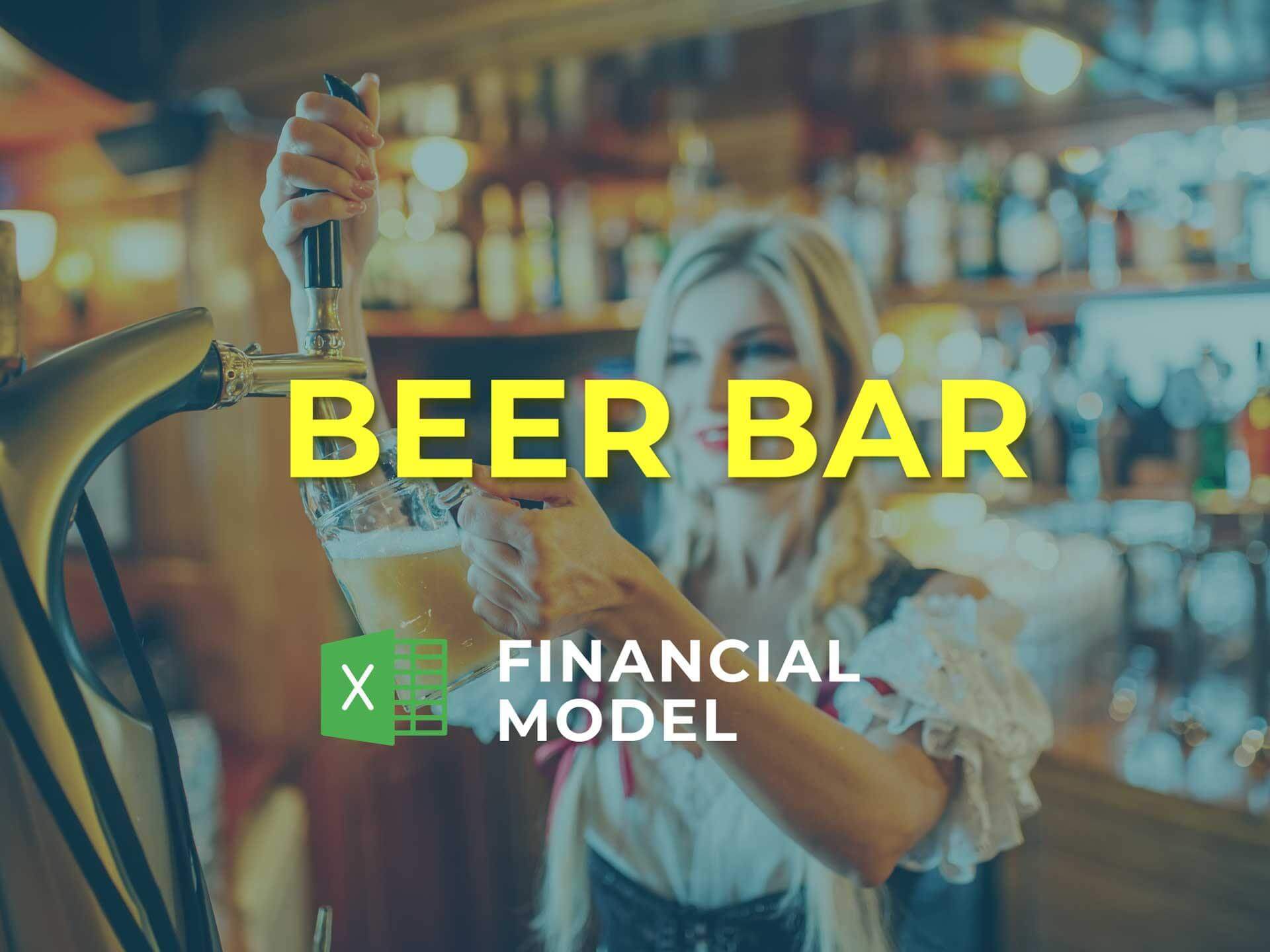 Plan de negocios de bar de cerveza Modelo financiero - Finmodelslab