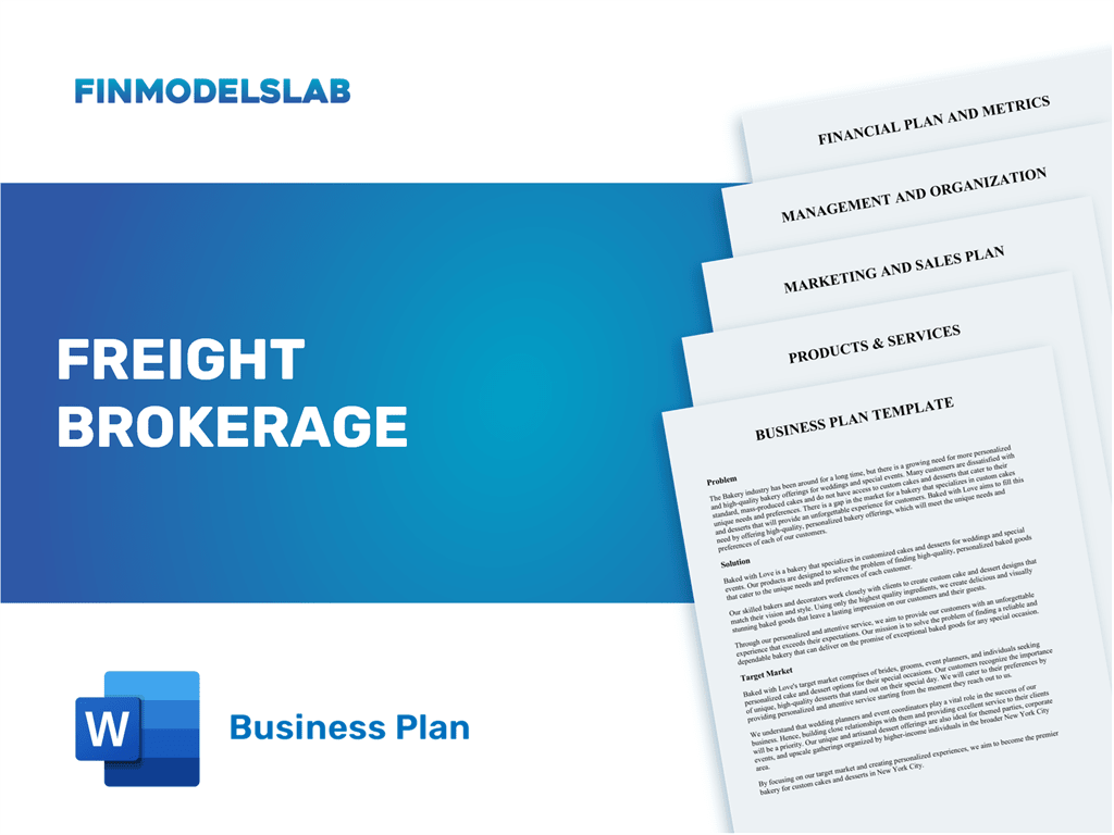 freight brokerage company business plan