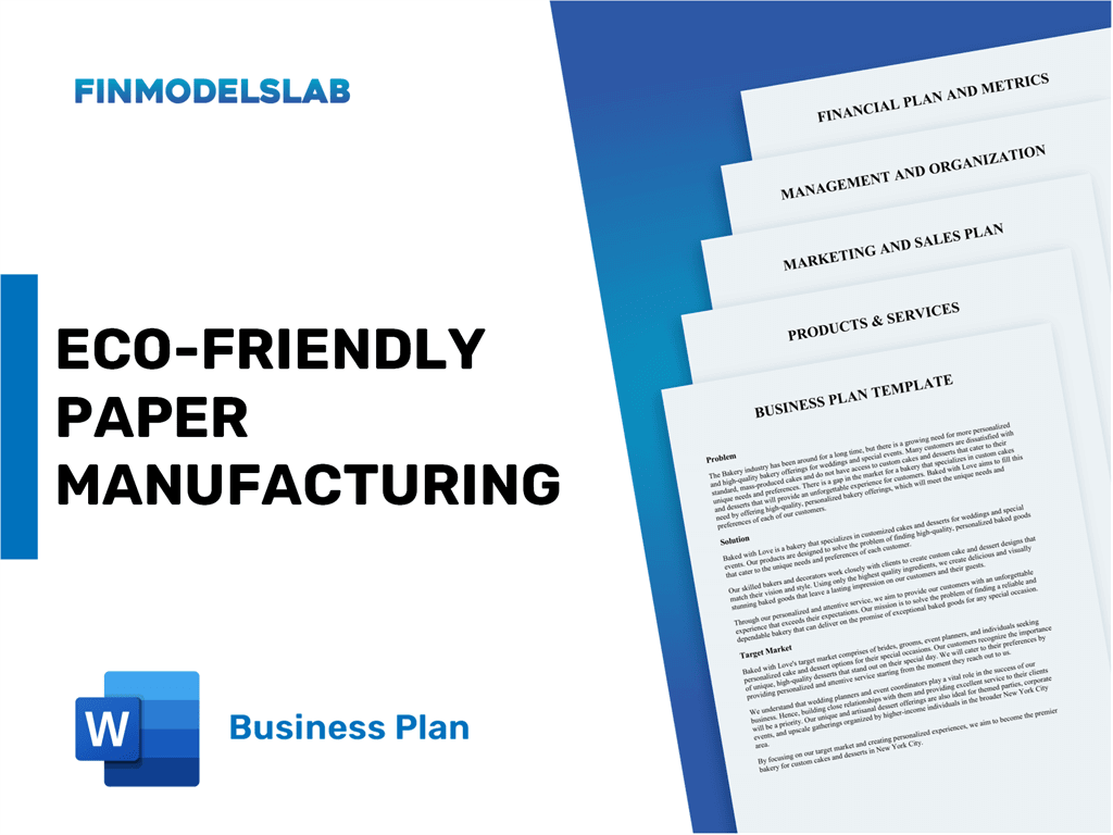 paper manufacturing business plan pdf