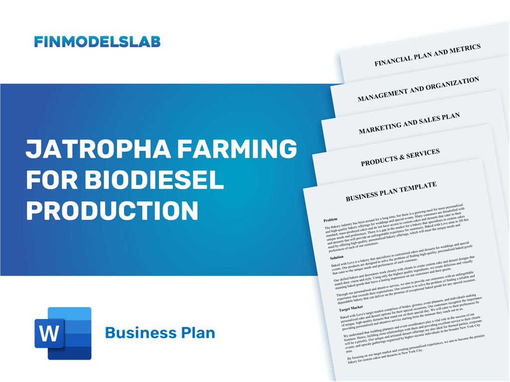 business plan for biodiesel production