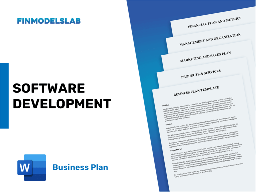business plan software development company