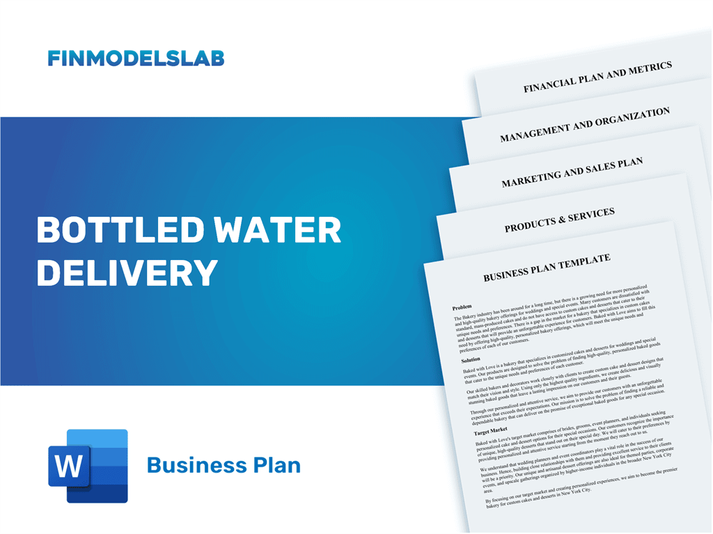 business plan for bottled water company pdf