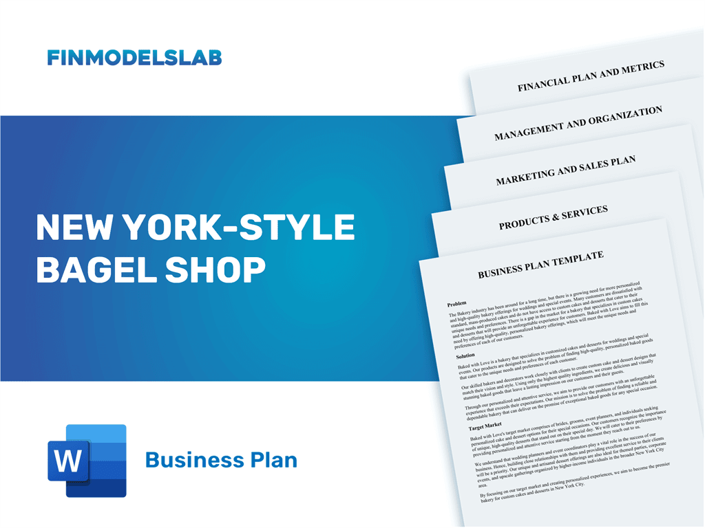 how to make a bagel shop business plan