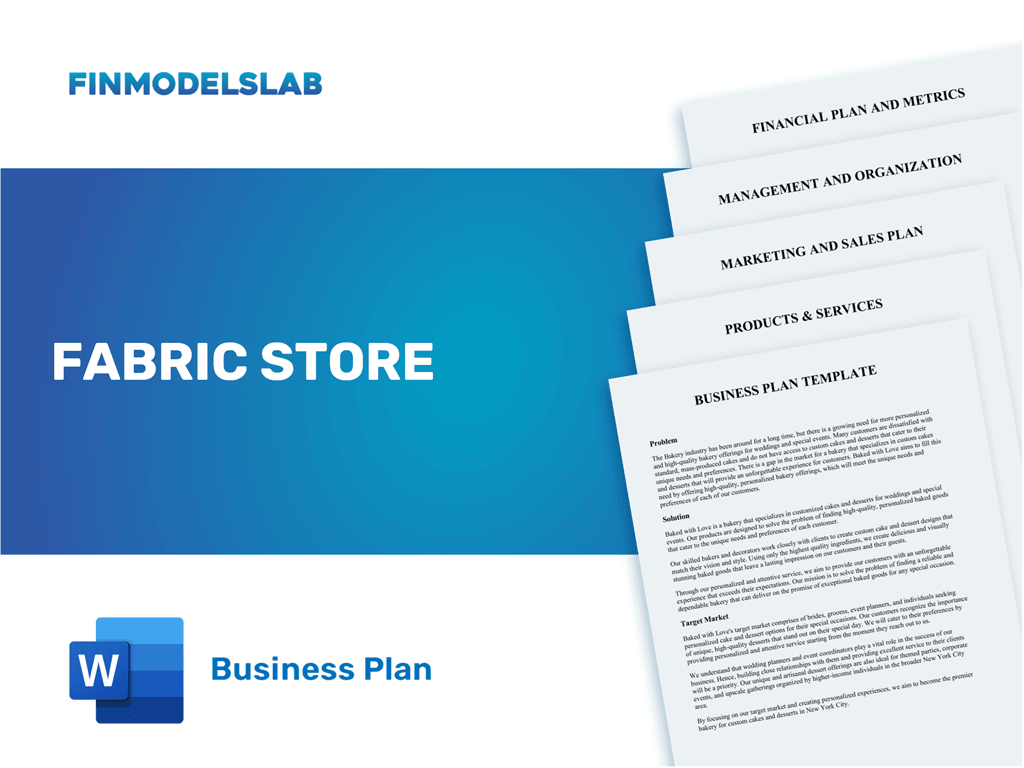 fabric store business plan pdf