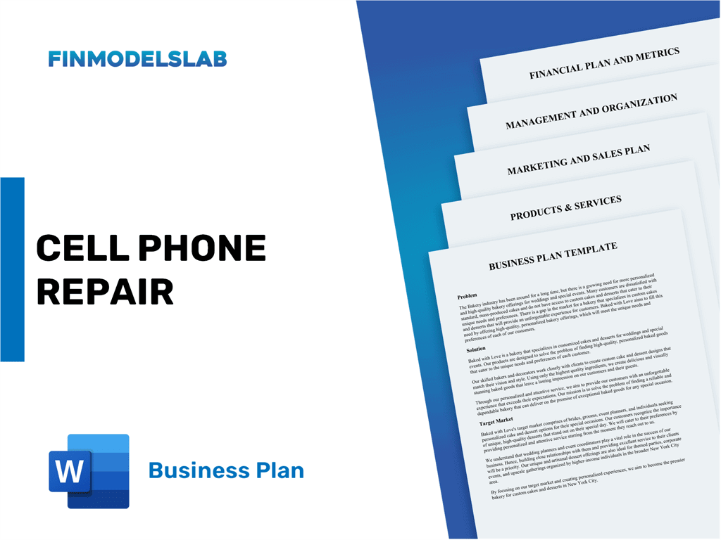 sample business plan for cell phone store